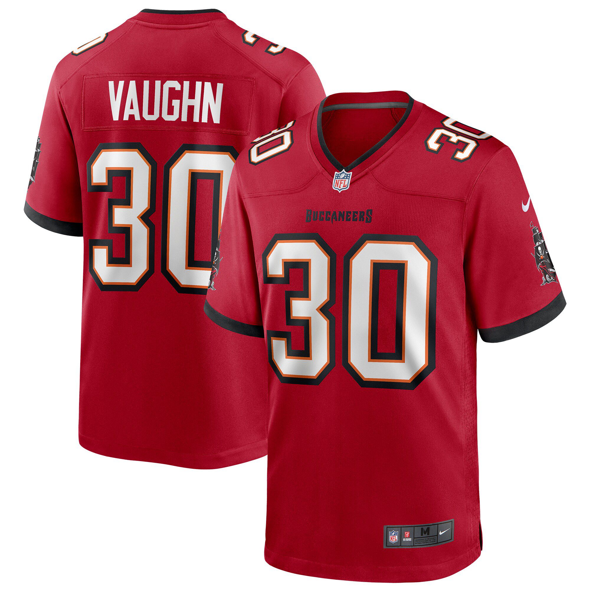 Men Tampa Bay Buccaneers 30 Vaughn Nike Red Game NFL Jersey